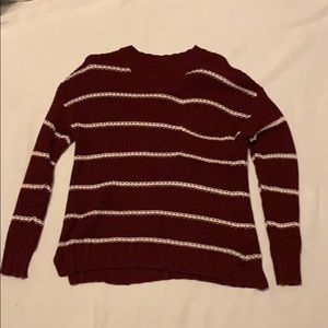 White and maroon sweater